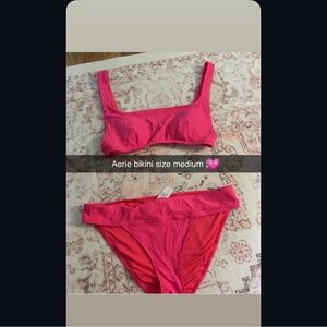 Aerie Vibrant Pink Bikini Set